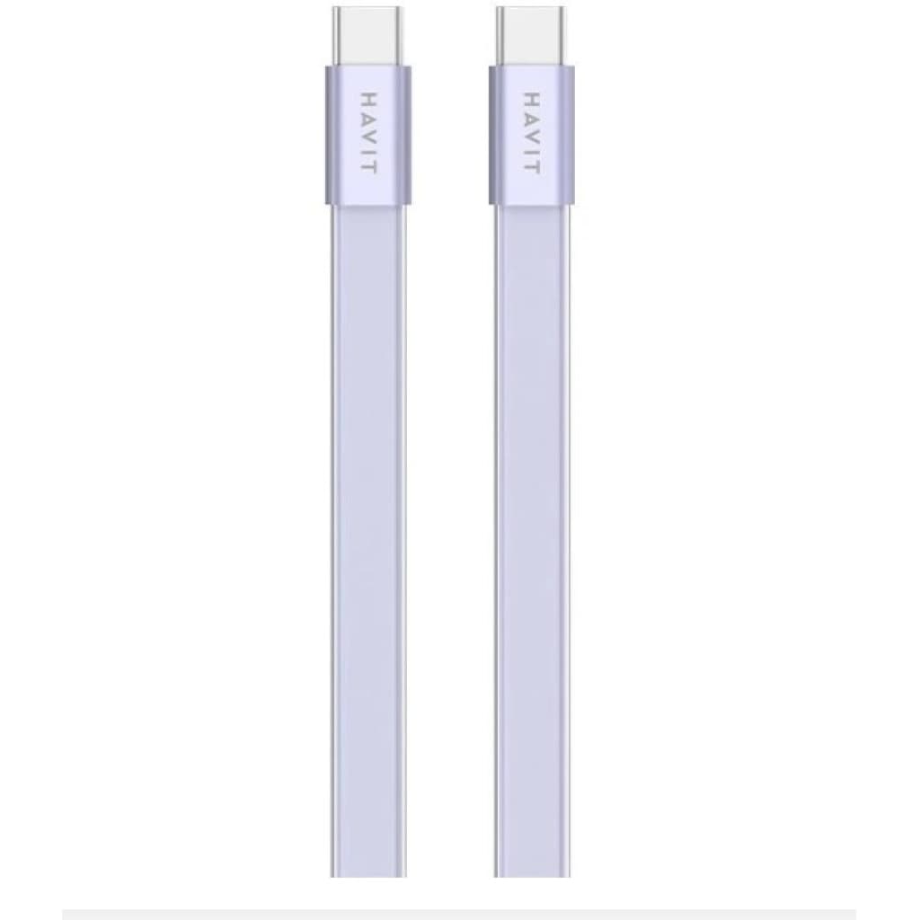 Havit flat USB-C to USB-C cable, 1 m, 60 W