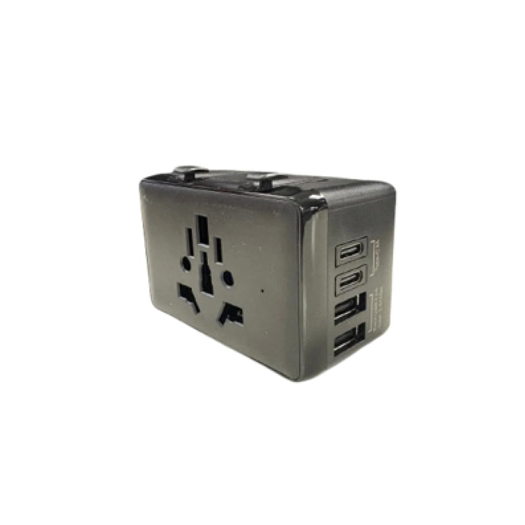 Adaptador de viagem internacional, 100-240 V, com USB, imagem 1 de 1