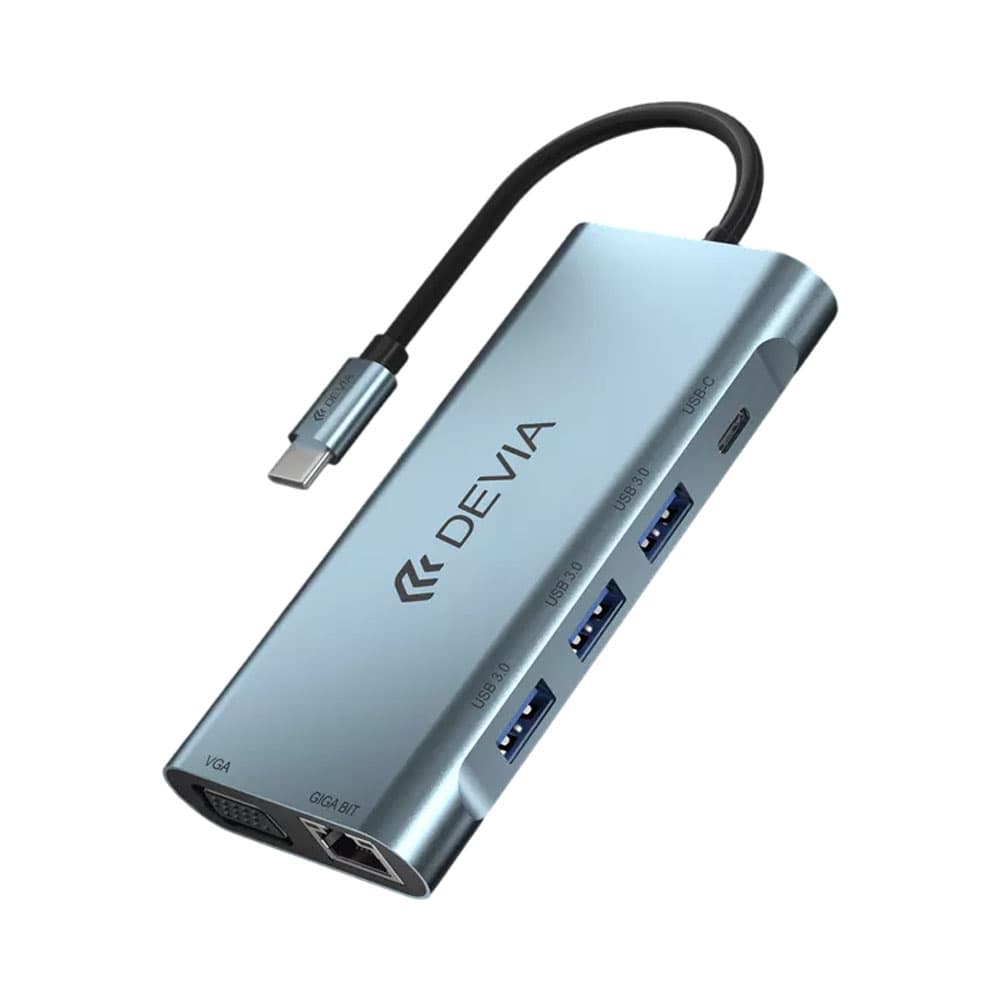 Devia Leopard EC607 11-in-1 USB-C-Hub, Dunkelgrau, Bild 1 von 3