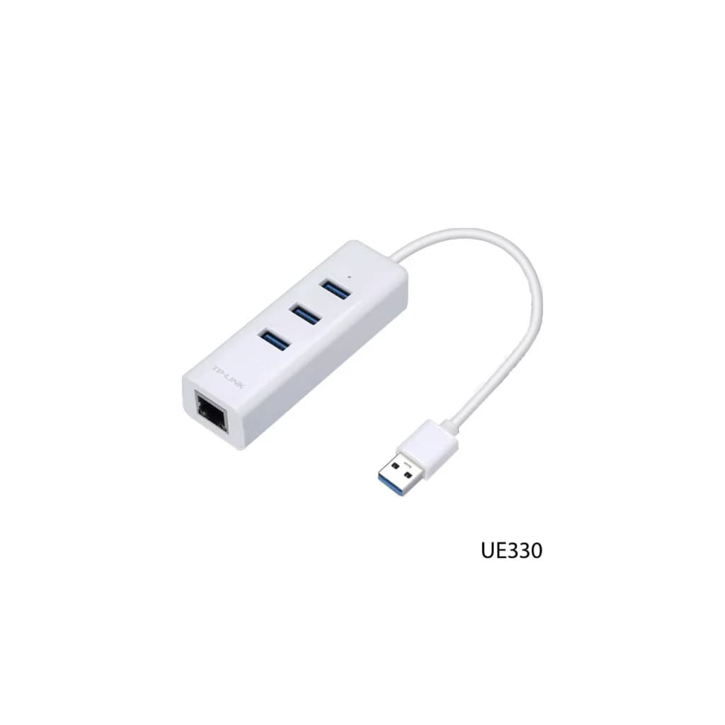 TP-Link UE330 USB-3.0-Hub mit 3 Ports und Gigabit-Ethernet