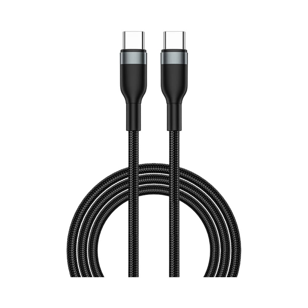 Cable Luxor USB-C a USB-C trenzado, 2 m, 100 W