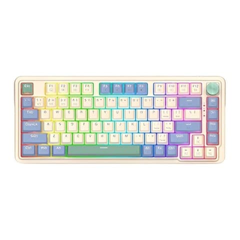 Redragon Ucal Pro K673 kabellose mechanische Tastatur, RGB, Creme