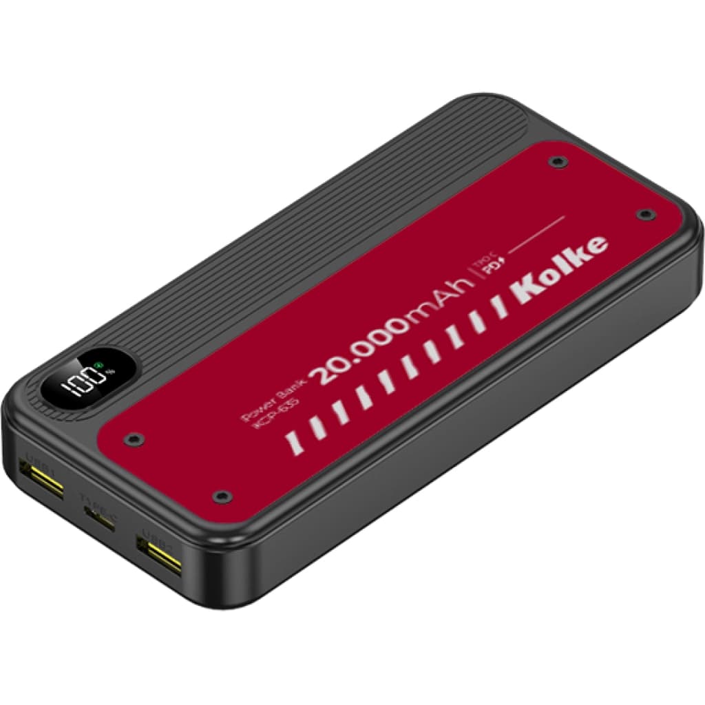 Kolke KCP-635 Powerbank 20.000 mAh, Schwarz