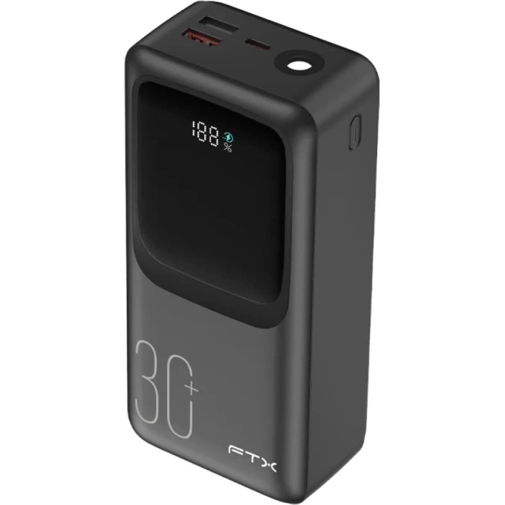 FTX PB-30LCD Powerbank 30.000 mAh 22,5 W mit integriertem Kabel