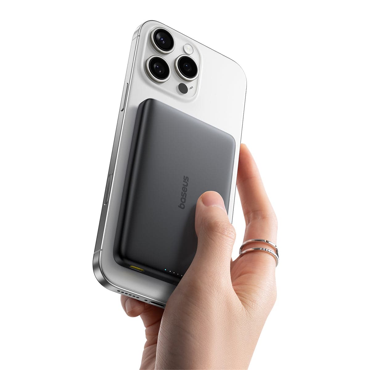 Bateria externa magnética Baseus PicoGo AM41 10.000 mAh Qi2, preta