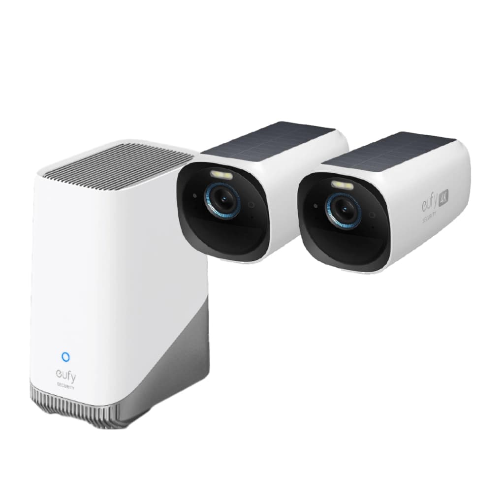 Kit eufy Security eufyCam 3 (S330) 4K solar de 2 cámaras con HomeBase 3