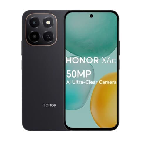 Celular Honor X6c 6 GB RAM 256 GB Dual SIM, Negro, imagen 1 de 2