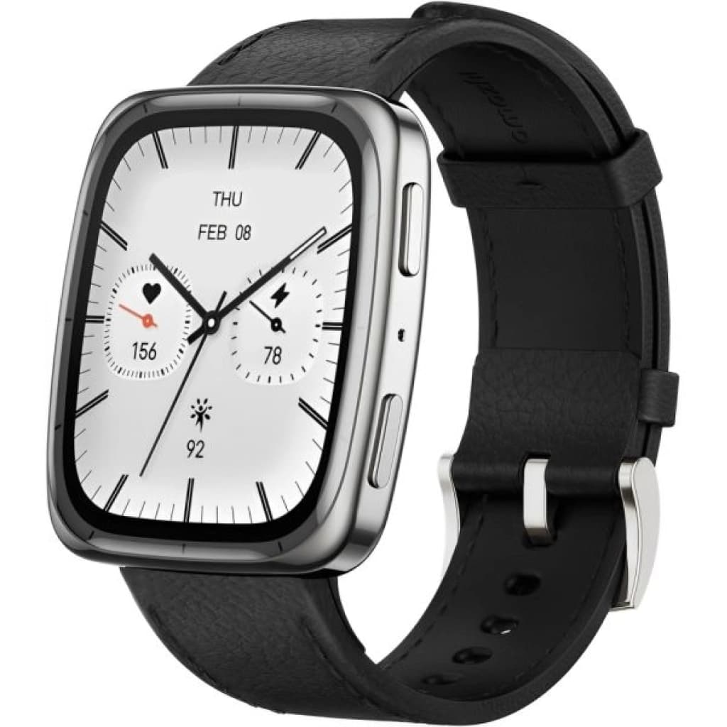 Relógio Amazfit Active 2 Premium com GPS, couro preto (A2440)