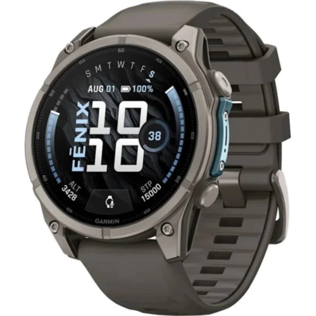 Relógio GPS multiesporte Garmin fenix 9 47 mm AMOLED, titânio cinza pebble (010-04762-00), imagem 1 de 1
