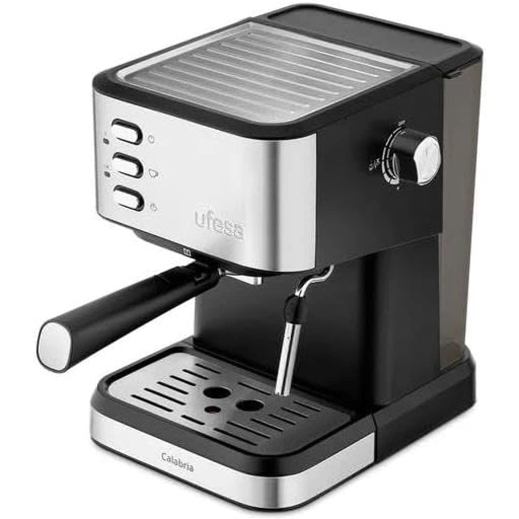 Cafetera espresso Ufesa Calabria, 20 bar, 1,5 L, negra/inox, imagen 1 de 5
