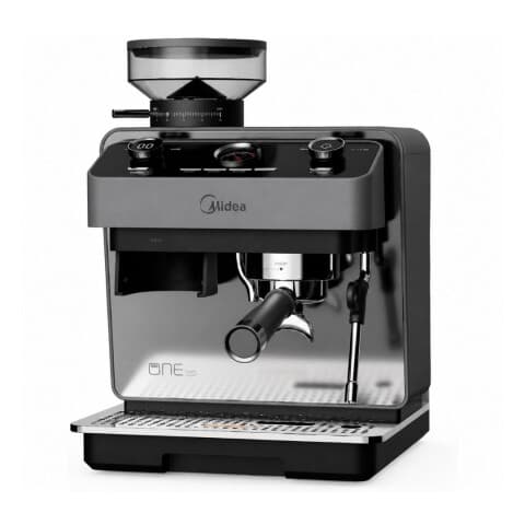 Cafetera espresso Midea ACM25, molinillo integrado, 15 bar, acero inoxidable