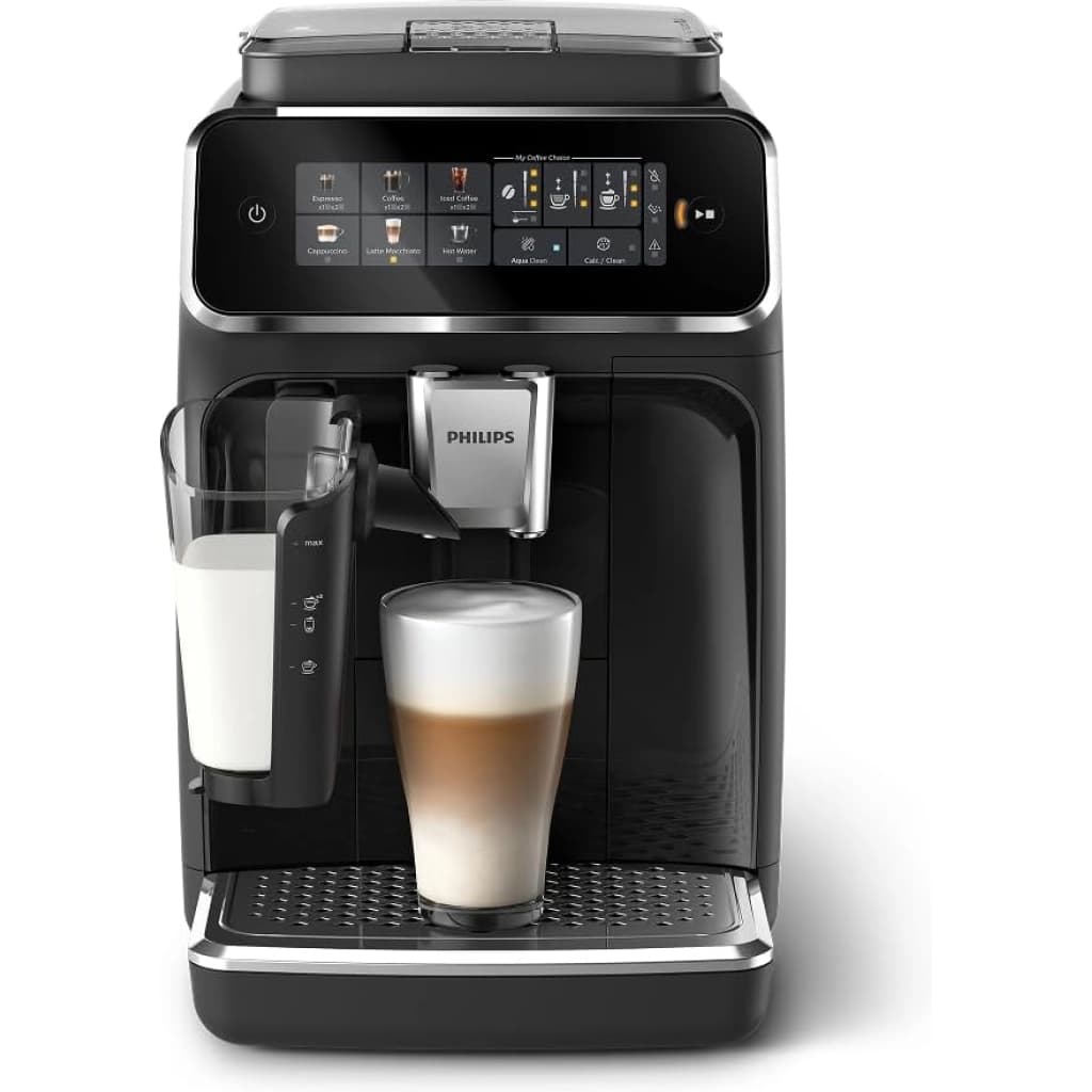 Cafetera superautomática Philips Series 3300 LatteGo EP3341, 6 bebidas, negra