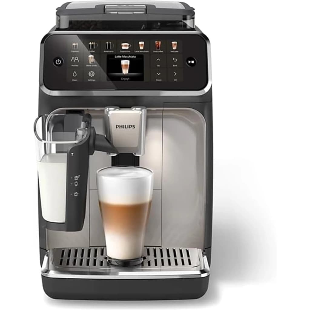 Cafetera superautomática Philips Series 5500 LatteGo EP5547, 20 bebidas, negra