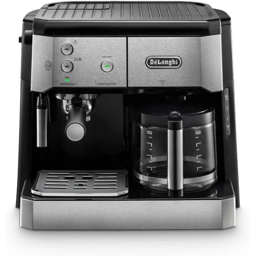 Cafetera combinada espresso y filtro De'Longhi BCO421, espresso y filtro de 10 tazas, negra/inox