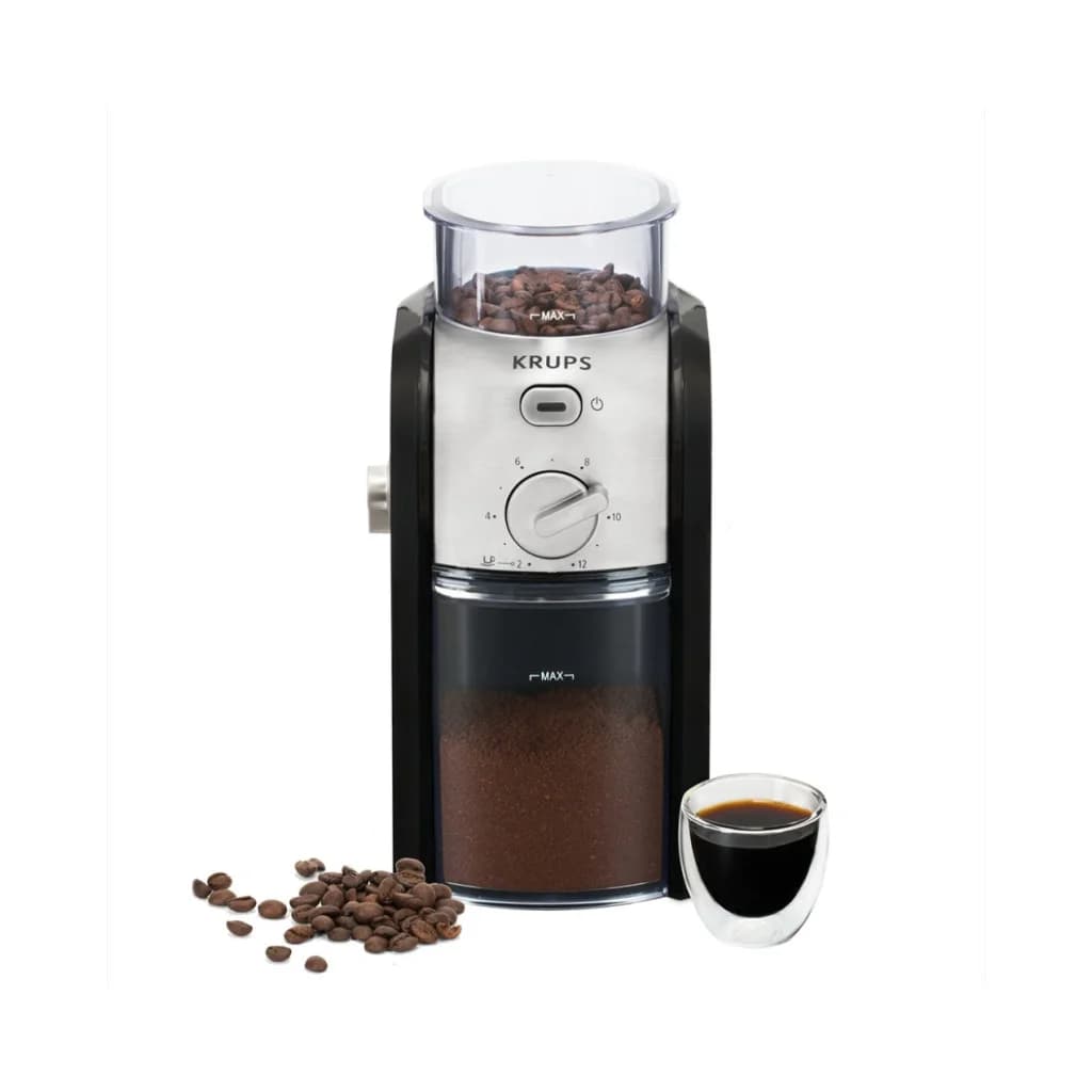 Molinillo de café Krups Expert GVX2, de muelas, 17 niveles, negro