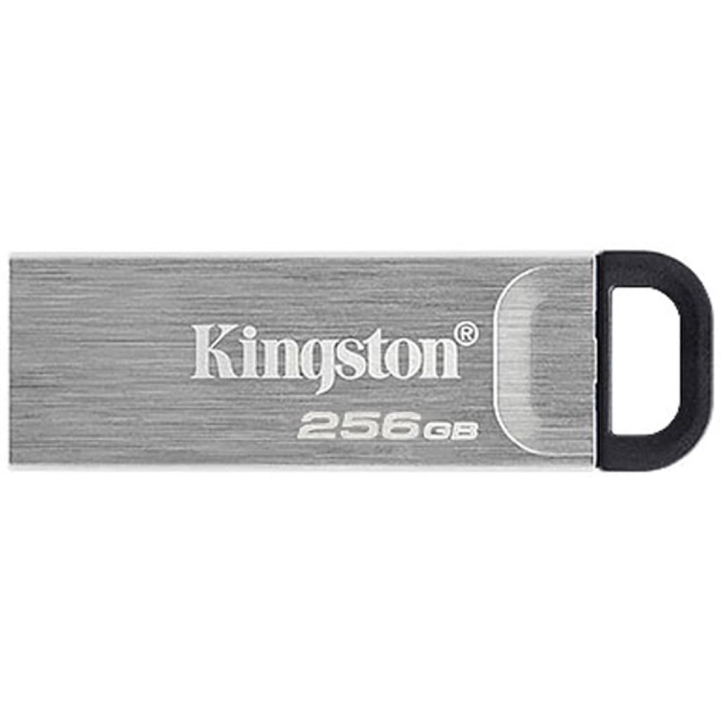 Pendrive Kingston DataTraveler Kyson de 256 GB, USB 3.2, metálico, plateado (DTKN/256GB)