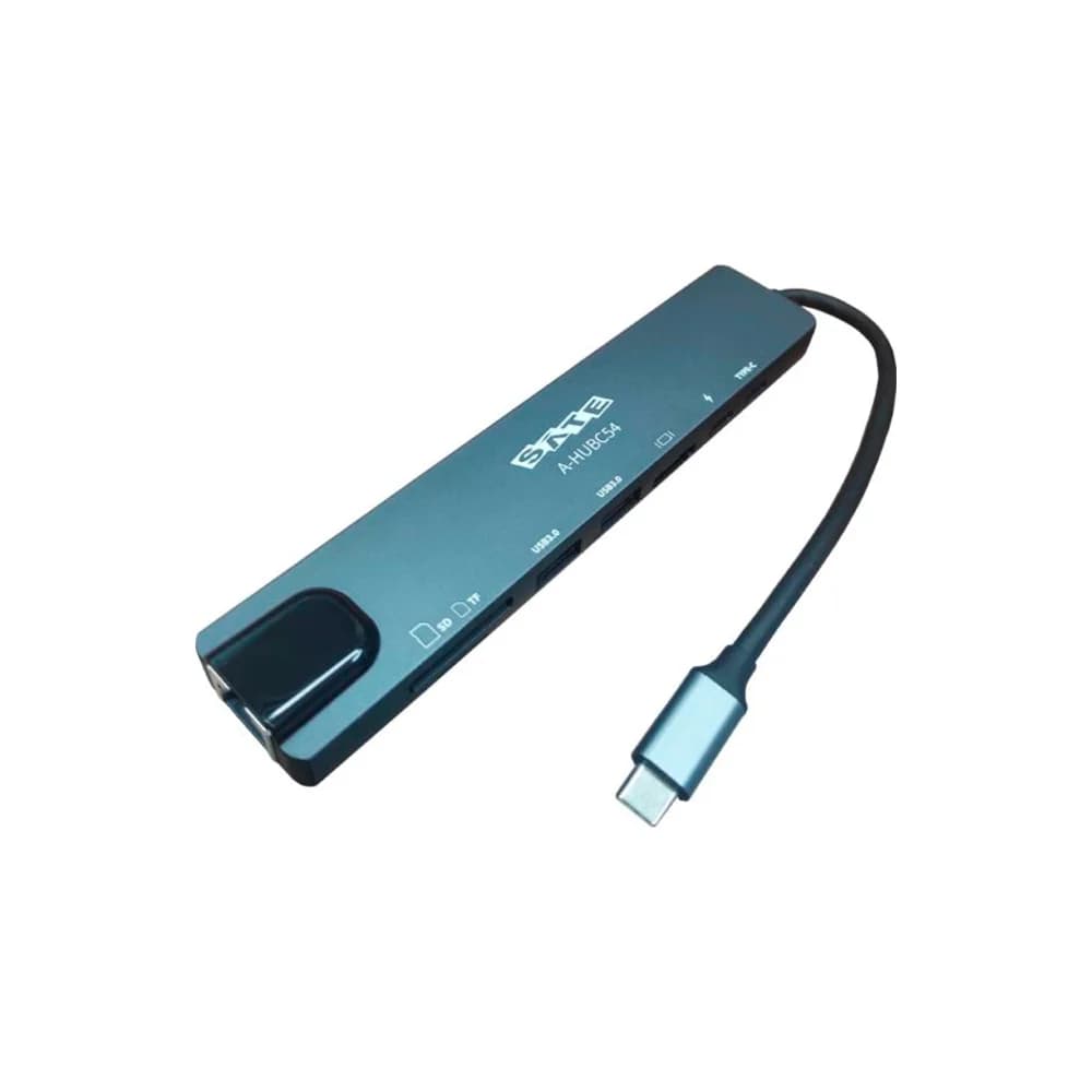 Satellite A-HUBC54 8-in-1 USB-C-Hub mit 4K-HDMI, Gigabit-Ethernet und SD-Leser