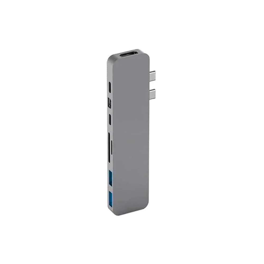HyperDrive Pro 8-in-2 USB-C-Hub für MacBook Pro und Air, Thunderbolt 3, 4K-HDMI, Grau