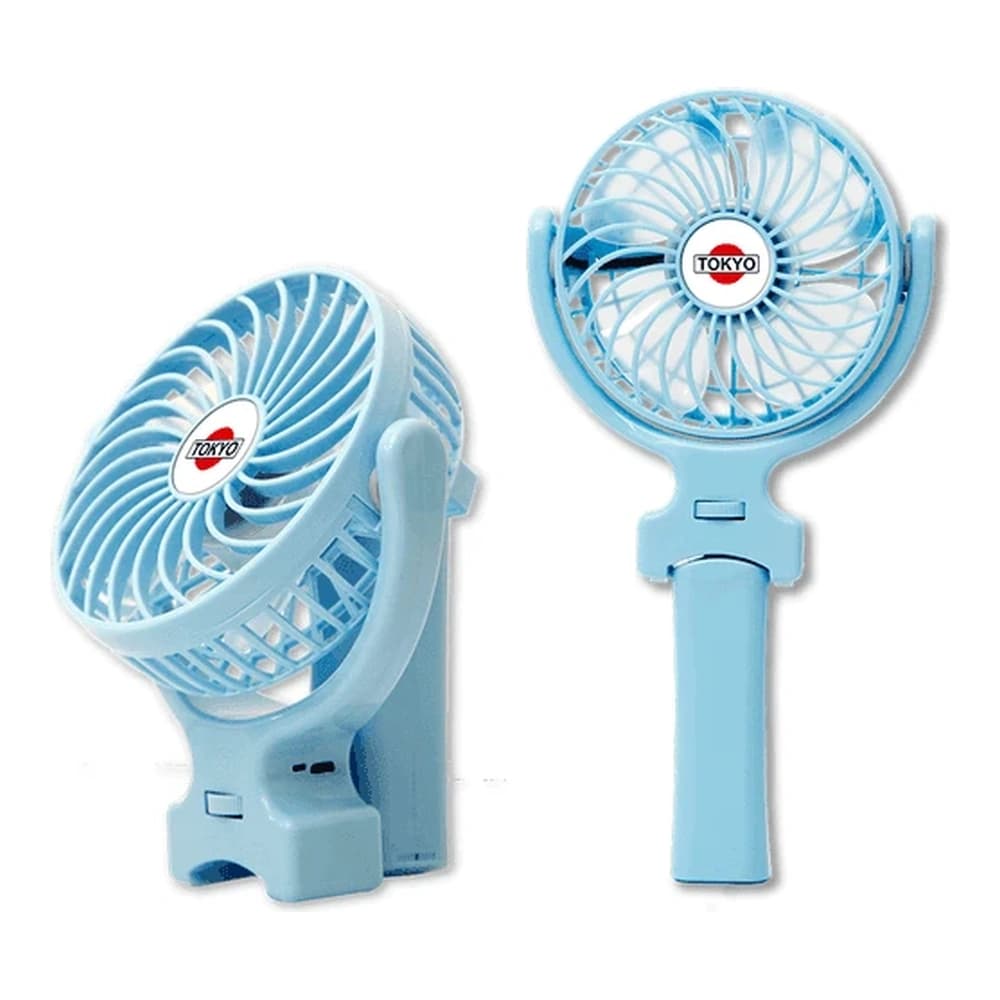 Tokyo MV10 Mini USB Rechargeable Fan, 10 cm, Handheld, Blue