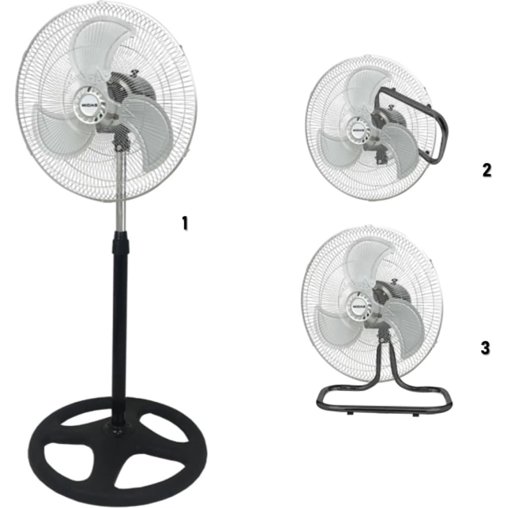 Ventilador Midas MD-VE1805 3 em 1, 18", coluna, chão ou parede, 65 W, imagem 1 de 1