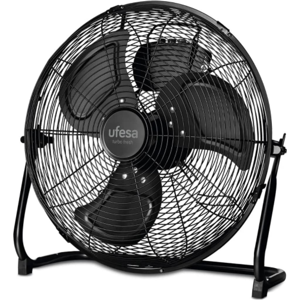 Ufesa FF0450 Bodenventilator, 45 cm, 120 W, Metall, Schwarz