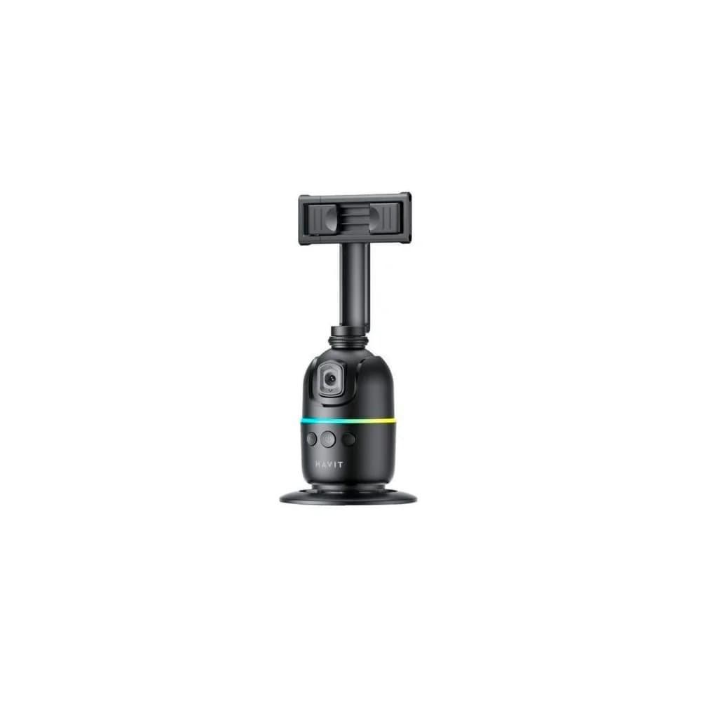 Soporte para celular Havit ST7609 con seguimiento facial automático 360°, negro