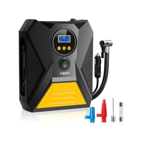 Inflador de ruedas digital Nappo NHI-294 de 12 V con apagado automático y luz LED, 150 PSI, imagen 1 de 2