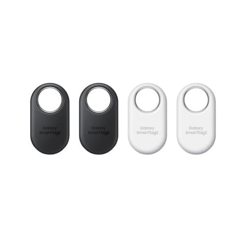 Rastreador Bluetooth Samsung Galaxy SmartTag2, pacote com 4, 2 pretos e 2 brancos (EI-T5600KWEGWW)