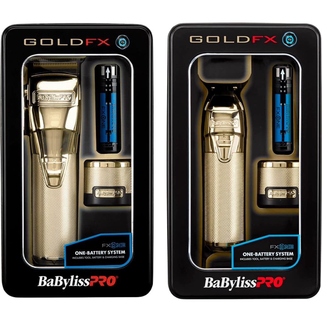 BaBylissPRO Barberology GoldFX FXONE Set: FX899G Haarschneider + FX799G Trimmer