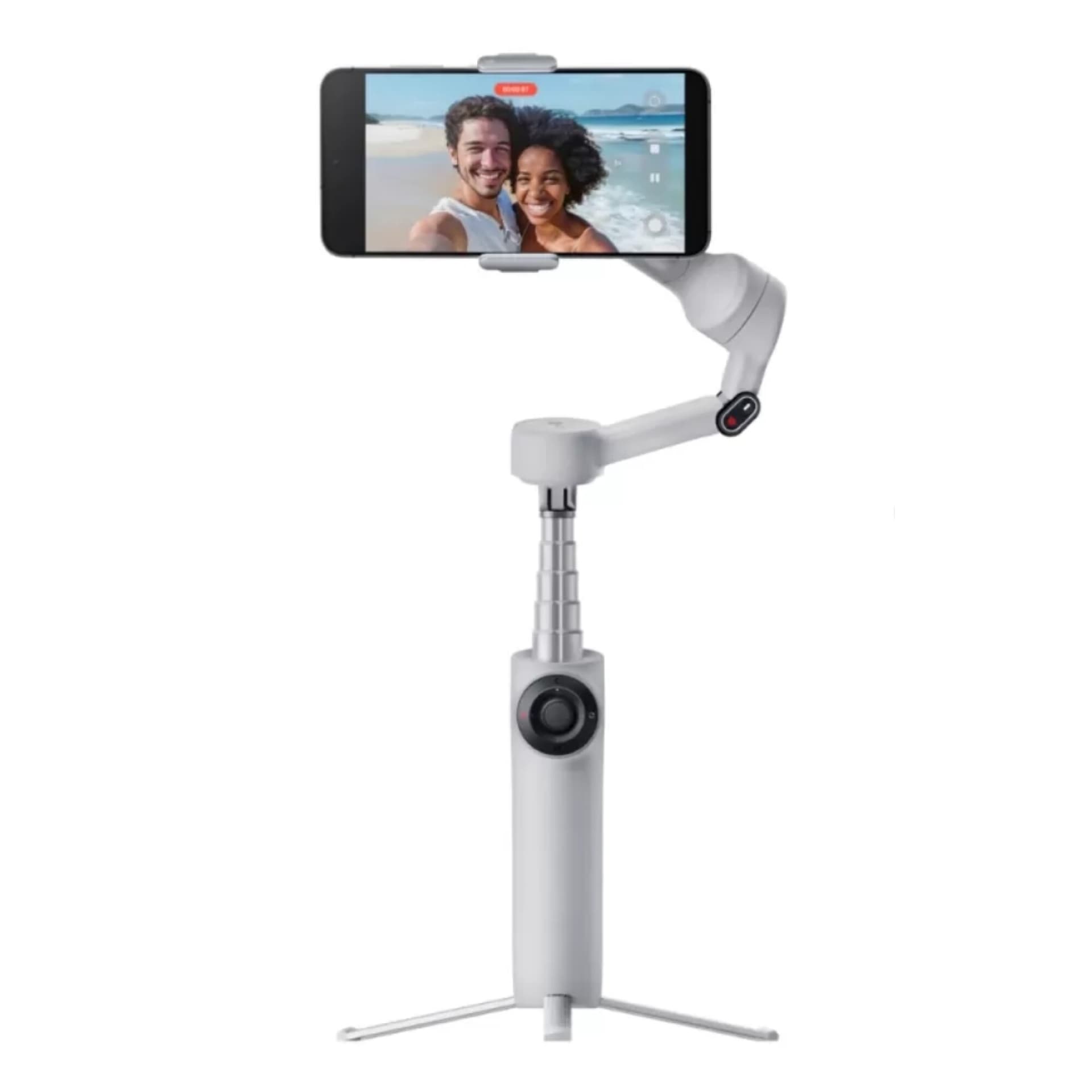 Estabilizador Insta360 Flow 2 de 3 ejes para celular con palo selfie y trípode, gris