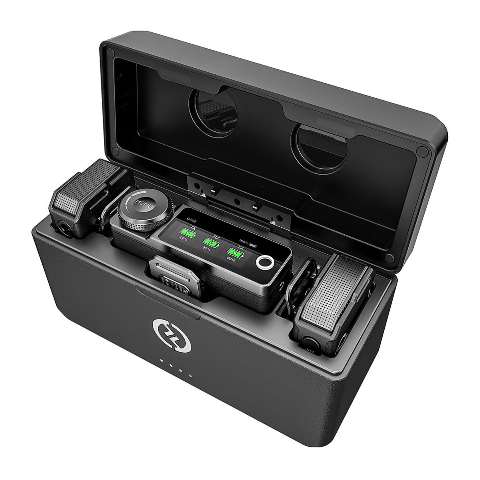 Microfone sem fio Hollyland Lark Max Duo, 2 transmissores e 1 receptor