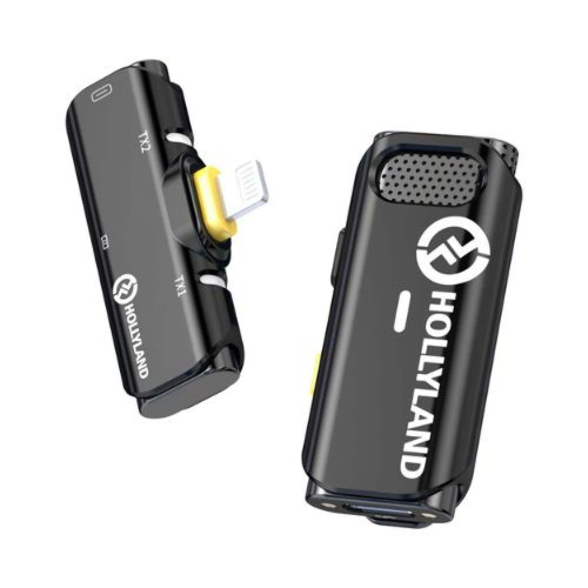 Microfone sem fio Hollyland Lark C1 para iPhone Lightning, 1 transmissor, preto