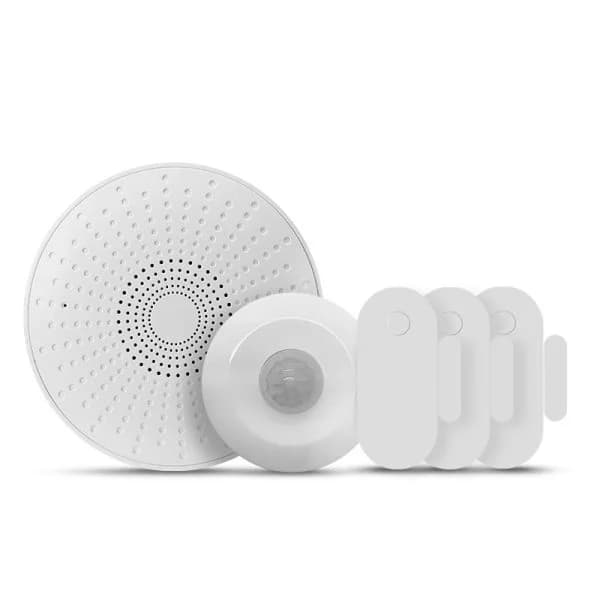 Nexxt Smart Wi-Fi Home Security Kit with Siren, Motion Sensor and 2 Door/Window Sensors