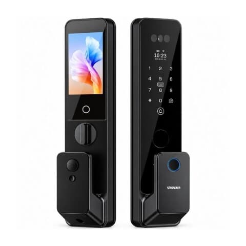 Satellite SL-86M Smart Door Lock with Camera, Screen, Face Recognition and Fingerprint, Wi-Fi, Black