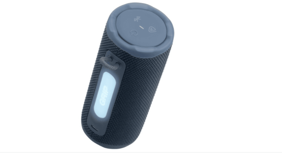 JBL Grip tragbarer Bluetooth-Lautsprecher mit Ambientlicht, Blau