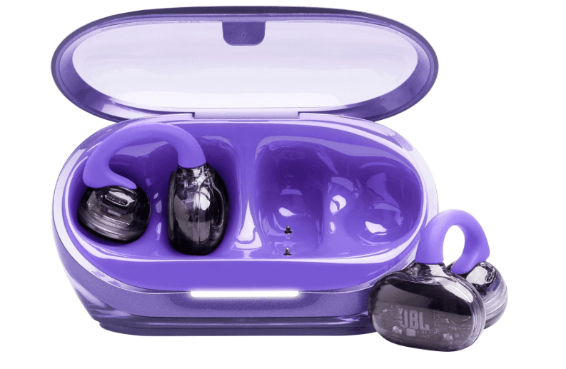 Auriculares abiertos true wireless JBL Soundgear Clips, violeta