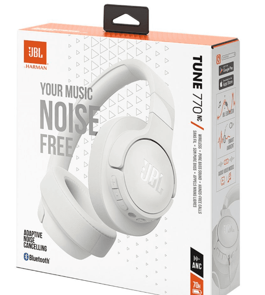 JBL Tune 770NC kabellose Kopfhörer mit Geräuschunterdrückung, Weiß