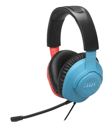 JBL Quantum 100N Gaming-Headset, Blau/Rot