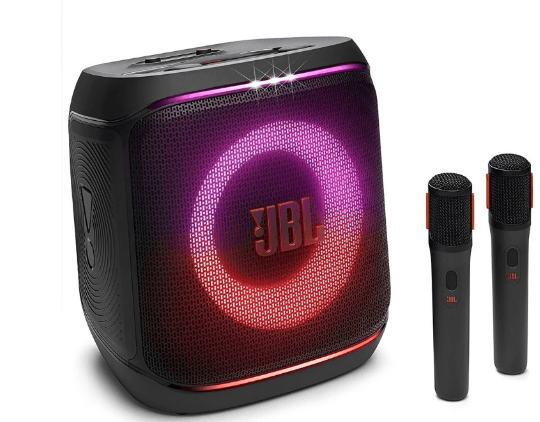 JBL PartyBox Encore 2 Party-Lautsprecher, mit 2 kabellosen Mikrofonen