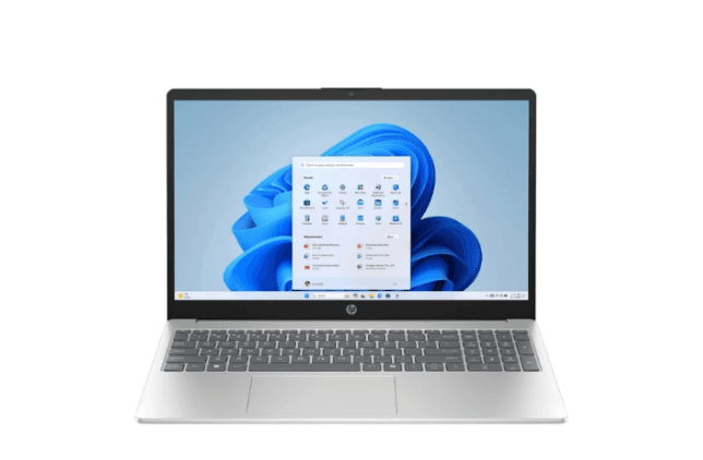 HP 15 (15-fc0025wm) Notebook, AMD Ryzen 5 7520U, 8 GB RAM, 1 TB SSD, Silber, Bild 1 von 1