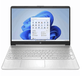 HP 15 (15-ef2025nr) Laptop, AMD Ryzen 7 5700U, 8 GB RAM, 256 GB SSD, image 1 of 1