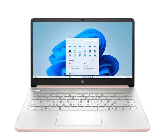 HP 14 (14-dq6105dx) Laptop, Intel N150, 4 GB RAM, 128 GB UFS, Rose Gold, image 1 of 1