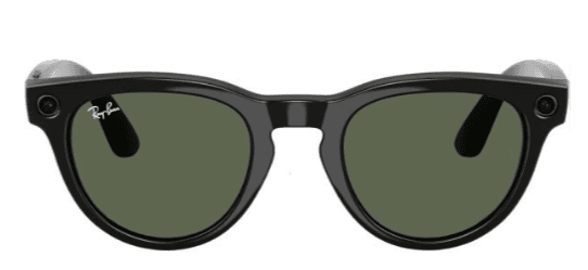 Óculos inteligentes Ray-Ban Meta Headliner (Gen 2, RW4013), preto brilhante, lentes verdes