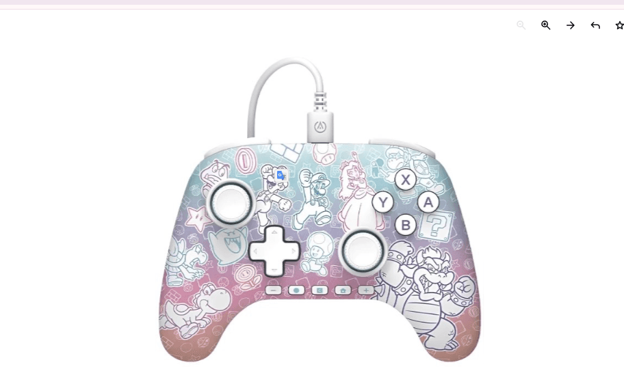 Controle com fio PowerA Advantage para Nintendo Switch 2, Mushroom Kingdom (PWA-A-15331), imagem 1 de 2