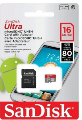 Cartão microSD SanDisk Ultra 16GB, classe 10, imagem 1 de 1