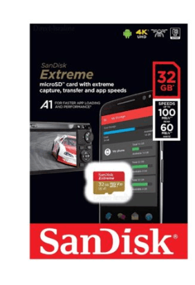 Cartão microSD SanDisk Extreme 32GB, 100 MB/s, imagem 1 de 1