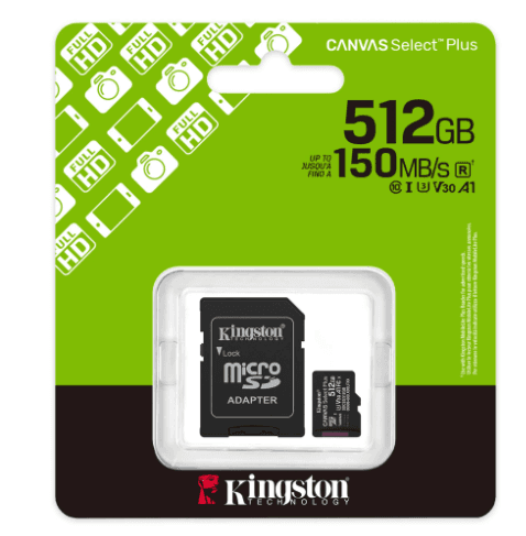 Kingston Canvas Plus 512GB microSDXC Karte (SDCS3/512G), Bild 1 von 1
