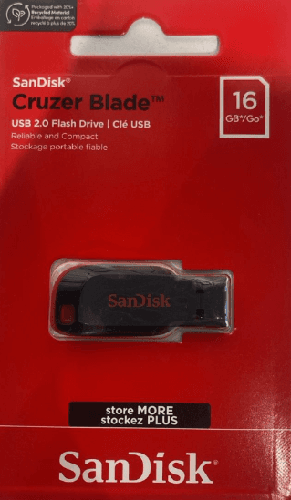 Pen drive SanDisk Cruzer Blade 16GB, imagem 1 de 1