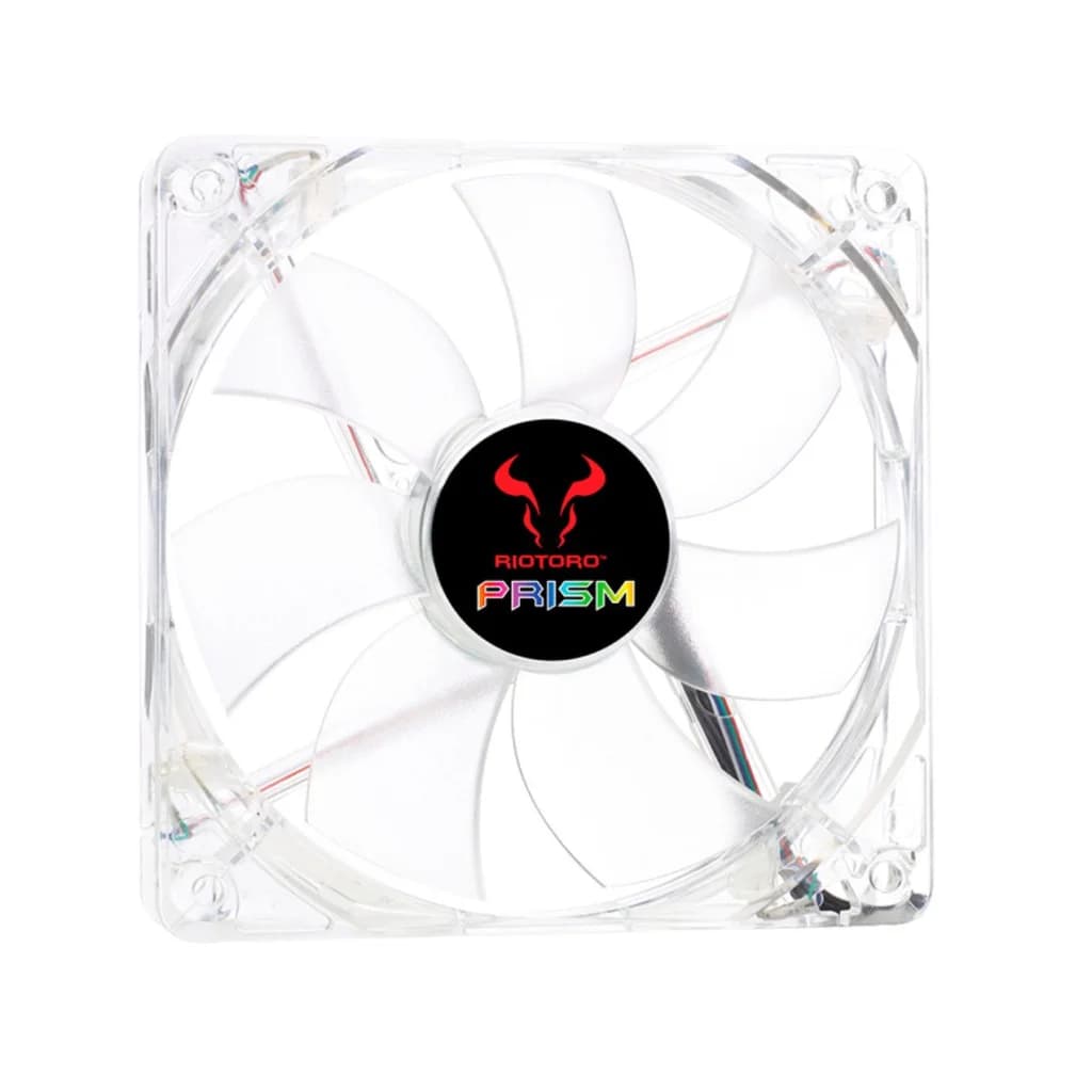 Riotoro PRISM 256RM RGB-Gehäuselüfter-Set, 2 x 120-mm-Lüfter mit Controller