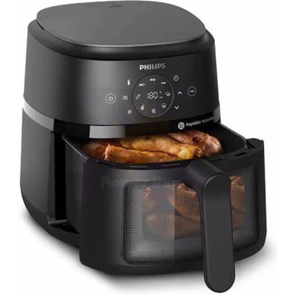 Philips Series 2000 NA220/00 Heißluftfritteuse, 4,2 L, 1500 W, Schwarz